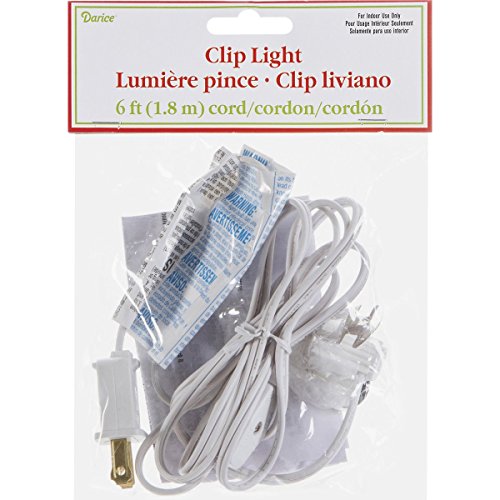 0739485537663 - DARICE 6402 ACCESSORY CORD WITH 1 LIGHTS, 6-FEET, WHITE