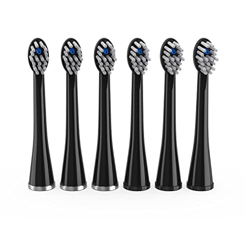 0073950301503 - WATERPIK COMPACT SIZE REPLACEMENT BRUSH HEADS WITH COVERS FOR SONIC-FUSION FLOSSING TOOTHBRUSH SFRB-2EB, 6 COUNT BLACK