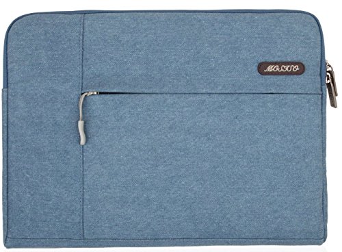 0739615768738 - LAPTOP SLEEVE, MOSISO BLUE DENIM FABRIC SLEEVE CASE BAG COVER FOR 12.9 IPAD PRO / 13.3 INCH LAPTOP / NOTEBOOK COMPUTER / MACBOOK AIR / MACBOOK PRO, BLUE