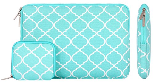 0739615770502 - LAPTOP SLEEVE, MOSISO 12-INCH QUATREFOIL / MOROCCAN TRELLIS STYLE CANVAS FABRIC CASE BAG FOR THE NEW MACBOOK 12 WITH RETINA DISPLAY A1534 WITH SMALL CASE FOR MACBOOK CHARGER OR MAGIC MOUSE, HOT BLUE