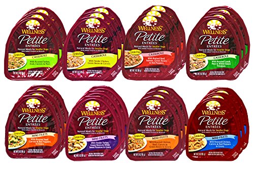0739615820115 - WELLNESS PETITE ENTREES NATURAL GRAIN FREE WET DOG FOOD VARIETY PACK - 8 DIFFERENT FLAVORS - 3 OUNCES EACH (24 TOTAL ENTREES)