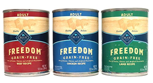 0739615821358 - BLUE BUFFALO FREEDOM GRAIN FREE WET ADULT DOG FOOD VARIETY PACK, 3 FLAVORS (LAMB, CHICKEN, & BEEF), 12.5-OUNCES EACH (6 PACK)