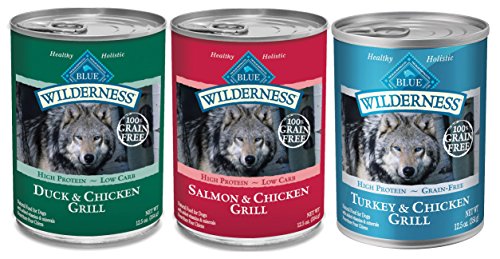 0739615821938 - BLUE BUFFALO WILDERNESS GRAIN FREE WET ADULT DOG FOOD VARIETY PACK, 3 FLAVORS, 12.5-OUNCES EACH (6 PACK)