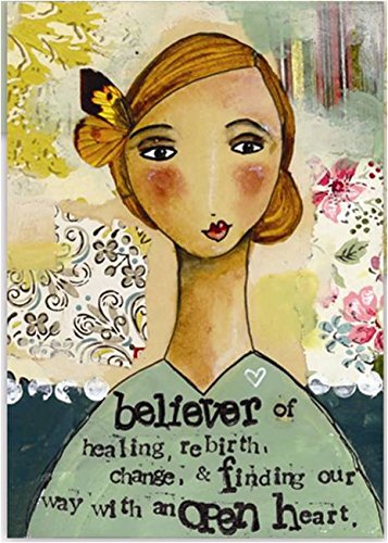 0739744142102 - LANG PERFECT TIMING ARTISAN BELIEVER PETITE NOTECARD BY KELLY RAE ROBERTS, 3.5 X 5 INCHES, 12 CARDS AND 13 ENVELOPES