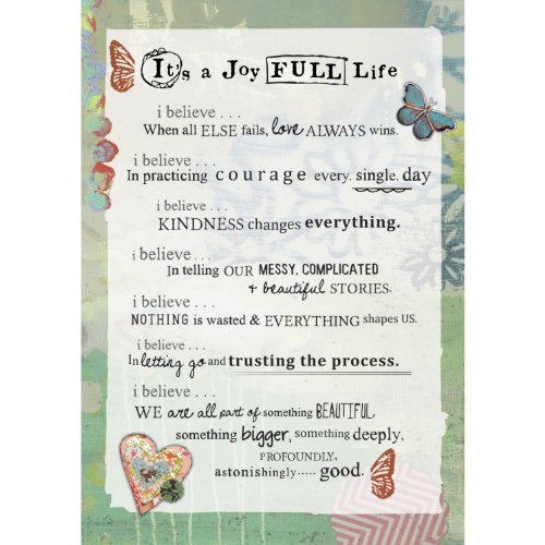 0739744146674 - LANG PERFECT TIMING ARTISAN JOY FULL PETITE NOTECARD BY KELLY RAE ROBERTS, 3.5 X 5 INCHES, 12 CARDS AND 13 ENVELOPES