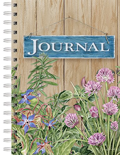 0739744160823 - LANG - PERFECT TIMING PEONY GARDEN HERB GARDEN SPIRAL JOURNAL BY JANE SHASKY, 6 X 8.25, 240 RULED PAGES
