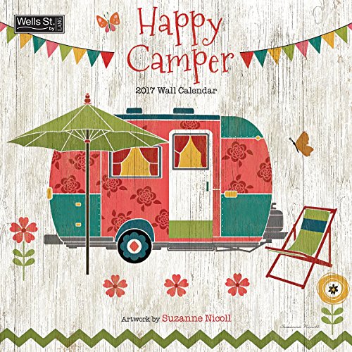 0739744171522 - WELLS STREET BY LANG 2017 HAPPY CAMPER WALL CALENDAR, 12 X 12 INCHES, JANUARY TO DECEMBER 2017