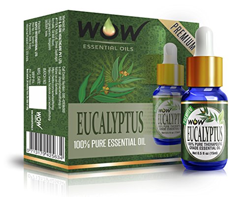 0739810645032 - WOW 100% PURE EUCALYPTUS ESSENTIAL OIL - 15ML / 0.5 OZ - THERAPEUTIC GRADE FOR AROMATHERAPY ( WITH DROPPER)
