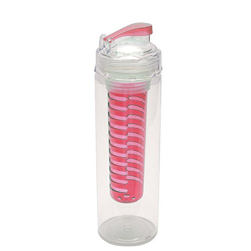 0739810696010 - GENERIC BPA FREE FRUIT INFUSER SPORT WATER BOTTLE LARGE LEAK PROOF (PINK)