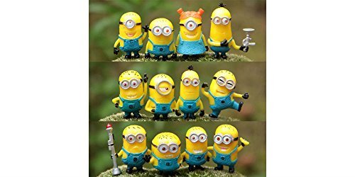 0739812269823 - NEW SET OF 12PCS DESPICABLE ME 2 CUTE MINIONS MOVIE CHARACTER FIGURES DOLL TOY