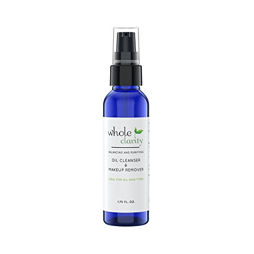 0740016978718 - CLEANSING OIL & WATERPROOF MAKEUP REMOVER, ALL NATURAL, REDUCES FINE LINES & WRINKLES, HELPS HEAL ACNE AND SCARING, WITH ORGANIC JOJOBA & ROSEHIP OILS, FOR ALL SKIN TYPES BY WHOLE CLARITY 1.75 FL. OZ