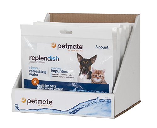 0740023236139 - PETMATE REPLENDISH CHARCOAL REPLACEMENT FILTERS, 3-PACK