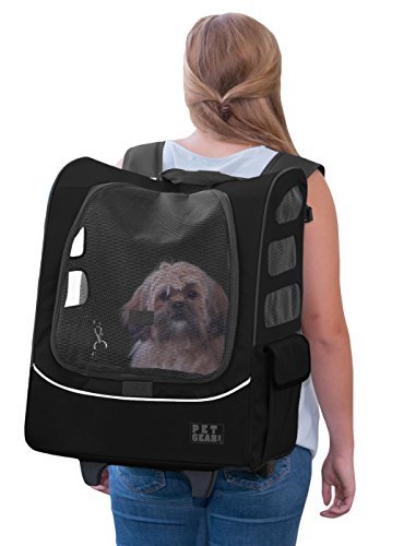 0740023601845 - PET GEAR I-GO2 PLUS TRAVELER ROLLING BACKPACK CARRIER FOR CATS AND DOGS, BLACK BY PET GEAR