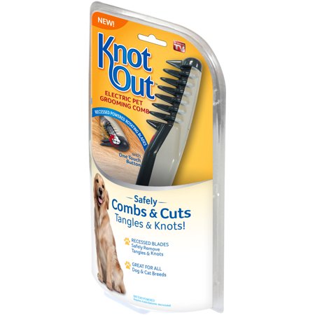 0740275045763 - KNOT OUT ELECTRIC PET GROOMING COMB, BLACK/GREY