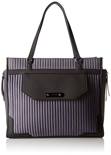 0740358906196 - NINE WEST THE SPORTING LIFE WINGED MD BAG, DARK ALUMINUM/BLACK, ONE SIZE