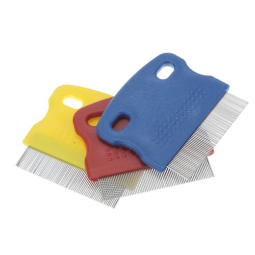 0740528408857 - DOG CAT PET SMALL STEEL FINE TOOTHED GROOMING FLEA COMB EGGS DEBRIS REMOVAL TOOL