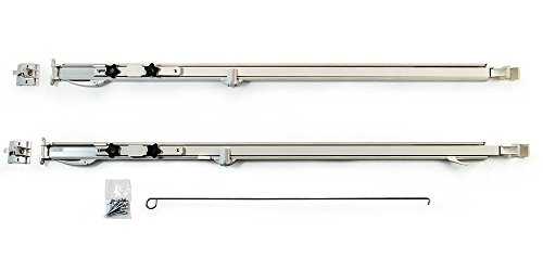 0740544327927 - CAREFREE 961501WHT FIESTA WHITE WITH MATCHING WHITE CASTING UNIVERSAL MANUAL RV AWNING ARMS SET (68-81 FLOORLINE TO AWNING RAIL)