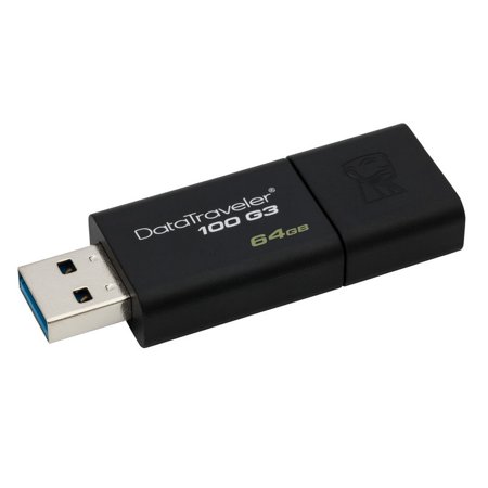 0740617211726 - KINGSTON TECHNOLOGY 64GB DATATRAVELER 100 GENERATION 3 (G3) USB 3.0 FLASH DRIVE