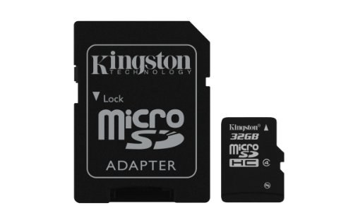 0740617220162 - KINGSTON DIGITAL 32 GB CLASS 4 MICROSDHC FLASH CARD WITH SD ADAPTER (SDC4/32GBET)