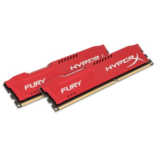 7406172306422 - KINGSTON HYPERX FURY 8GB KIT (2X4GB) 1866MHZ DDR3 CL10 DIMM - RED (HX318C10FRK2/8)