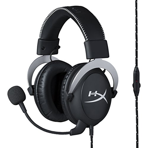 0740617264210 - HYPERX CLOUD PRO GAMING HEADSET - SILVER - WITH IN-LINE AUDIO CONTROL FOR PS4, XBOX ONE, AND PC (HX-HSCL-SR/NA)