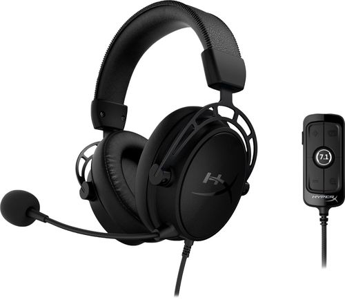 0740617295672 - HYPERX - CLOUD ALPHA S WIRED 7.1 SURROUND SOUND GAMING HEADSET FOR PC WITH CHAT MIXER AND ADJUSTABLE BASS - BLACKOUT