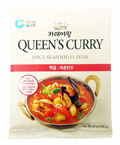 0740704677497 - CHUNG JUNG ONE QUEEN'S CURRY 3.8 OZ FOUR FLAVOR TO CHOOSE FROM (SPICY SEAFOOD FLAVOR)
