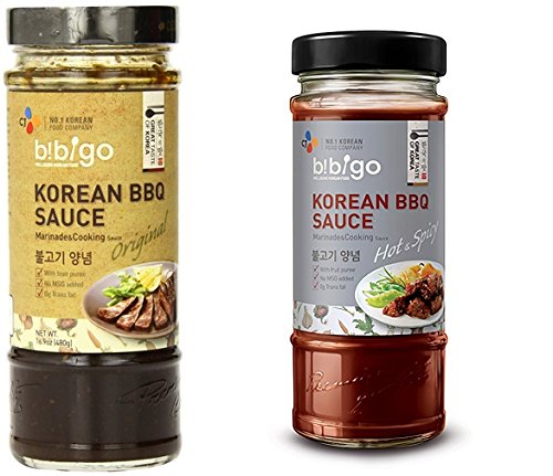 0740704679194 - BIBIGO KOREAN BBQ SAUCE COMBO ORIGNAL HOT & SPICY (PACK OF 2)