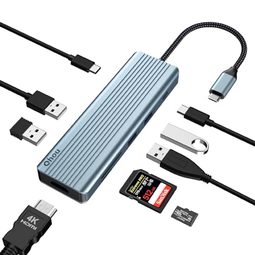 0740706433664 - USB C DOCKING, 4K HDMI HUB, USB C ADAPTER DOCKING, MULTI-FUNCTION DOCKING STATION, 9 IN 1 HUB WITH 4K HDMI, USB C PD,USB C 3.0, 1*USB 2.0, 3*USB 3.0, SD/TF CARD READER COMPATIBLE WITH LAPTOPS