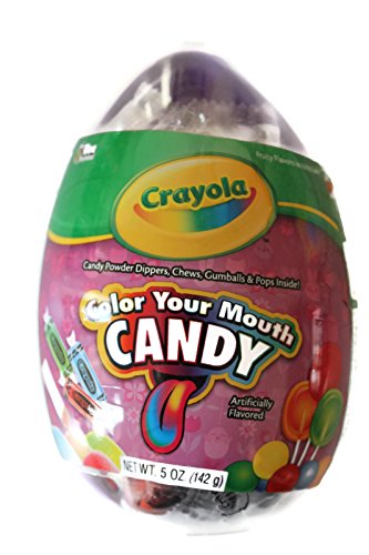 0740843789624 - CRAYOLA COLOR YOUR MOUTH CANDY FILLED LARGE EGG .5 OZ