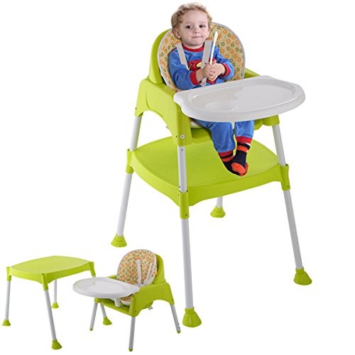 0740933662394 - 3 IN 1 BABY HIGH CHAIR CONVERTIBLE TABLE SEAT BOOSTER TODDLER FEEDING HIGHCHAIR