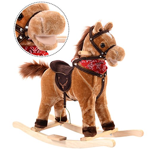 0740933662882 - CHILDREN CLASSIC ROCKING HORSE RIDER TODDLER KIDS TOY SADDLE RIDE GIFT W/ SONG