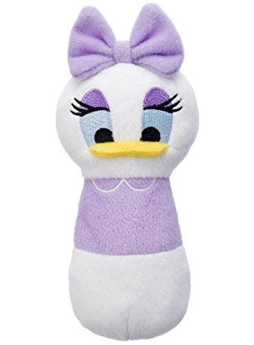 0740933950347 - JAPAN DISNEY OFFICIAL DAISY DUCK - CUTE MASCOT RATTLE ROCK MARACAS MUSICAL EDUCATIONAL SQUISHY SQUEEZE DOLL FOR FUN PINK COLOR BABY TEETHER SOFT ANIMAL PLUSH WONDERFUL GIFT