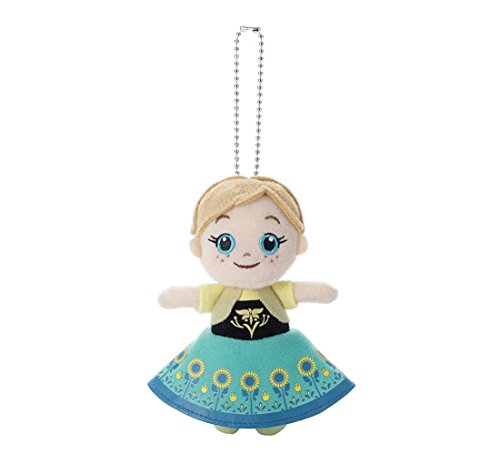 0740933951092 - JAPAN DISNEY OFFICIAL FROZEN - PRINCESS ANNA CUTE PLUSH TOY CHARM WITH SHINY BALLCHAIN FROZEN FEVER VER. CHARACTER MASCOT GREEN DRESS SMARTPHONE KEY CHAIN ACCESSORY WONDERFUL GIFT