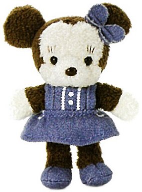 0740933951948 - JAPAN DISNEY OFFICIAL MINNIE MOUSE - MINI COUTURE 60S VINTAGE DENIM JEANS OVERALL PLUSH TOY CHARM WITH PINK STRING BLUE WORKING OUTFIT CLASSIC ANIMAL MASCOT SMARTPHONE ACCESSORY WONDERFUL GIFT