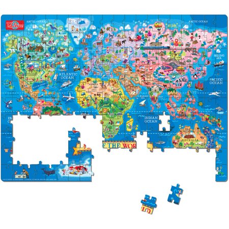 0740984004907 - T.S. SHURE MAP OF THE WORLD JIGSAW PUZZLE (200-PIECE)