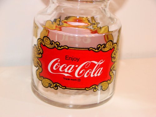 0741027120110 - VINTAGE COKE COCA-COLA CARAFE HOURGLASS HURRICANE SHAPED DRINKING GLASS