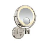 0074108090546 - DOUBLE-SIDED LIGHTED WALL-MOUNT MIRROR BRUSHED NICKEL