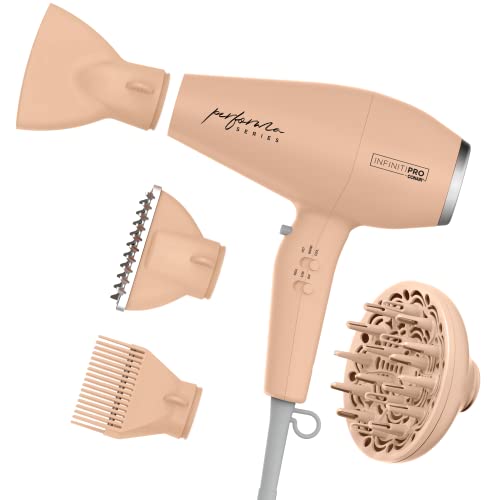 0074108458179 - INFINITIPRO BY CONAIR PERFORMA SERIES HAIR DRYER WITH DIFFUSER PLUS 3 OTHER ATTACHMENTS, 1875W BLOW DRYER WITH PROFESSIONAL PERFORMANCE MOTOR