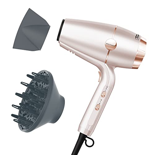 0074108467546 - INFINITIPRO BY CONAIR SMOOTHWRAP HAIR DRYER, 1875W HAIR DRYER WITH DIFFUSER, BLOW DRYER FOR LESS FRIZZ, MORE VOLUME AND BODY, WITH DUAL ION THERAPY AND CERAMIC TECHNOLOGY