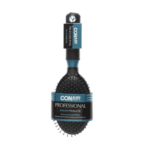 0074108800541 - CONAIR PRO HAIR BRUSH WITH WIRE BRISTLE, CUSHION BASE (COLORS MAY VARY)