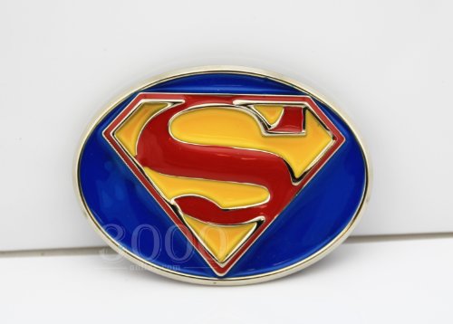 0741187642804 - COMICS SUPERMAN SUPERHERO MENS METAL BELT BUCKLE