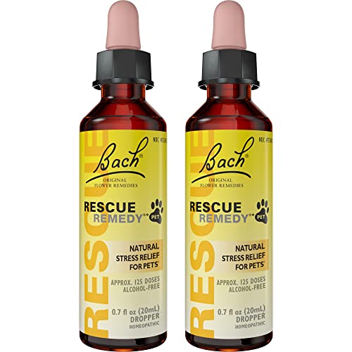 0741273403296 - BACH RESCUE REMEDY PET DROPPER 20ML, NATURAL STRESS RELIEF, CALMING FOR DOGS, CATS, & OTHER PETS, HOMEOPATHIC FLOWER ESSENCE, THUNDER, FIREWORKS & TRAVEL, SEPARATION, SEDATIVE-FREE, 2-PACK