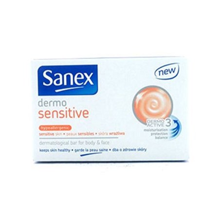 0741296662571 - 12 X SANEX DERMO SENSITIVE SOAP BAR 90 G EACH FOR SENSITIVE SKIN BODY & FACE
