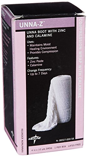 0741360036086 - UNNA-Z UNNA BOOT BANDAGE WITH ZINC AND CALAMINE, 1 ROLL, 4X10YDS
