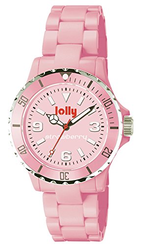 0741360890961 - LOLLY JAPANESE QUARTZ STRAWBERRY PINK DIAL WOMEN'S WATCH