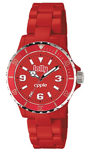 0741360890978 - LOLLY JAPANESE QUARTZ CANDY APPLE RED DIAL WOMEN'S WATCH