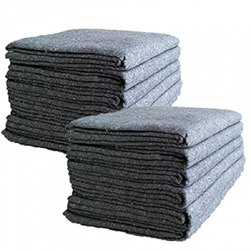 0741360976979 - UBOXES TEXTILE MOVING BLANKETS (12 PACK) PROFESSIONAL QUALITY MOVING SKINS 54 X 72 PADS, GREY