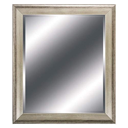 0741364099056 - PROPAC IMAGES BRUSHED BEVELED SILVER FINISH WALL MIRROR