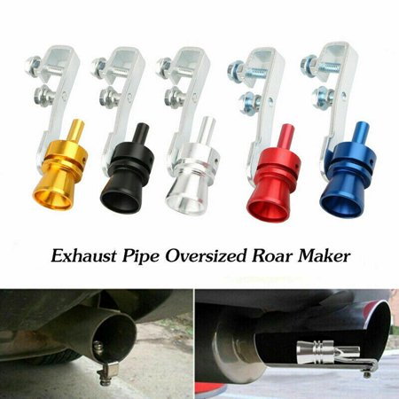 0741376029003 - TURBO SOUND MAKER TIP,EXHAUST PIPE OVERSIZED ROAR MAKER CAR AUTO EXHAUST PIPE LOUD WHISTLE,TURBO SOUND MAKER PIPE WHISTLE BLOW OFF VALVE SIMULATOR(BLACK/S)